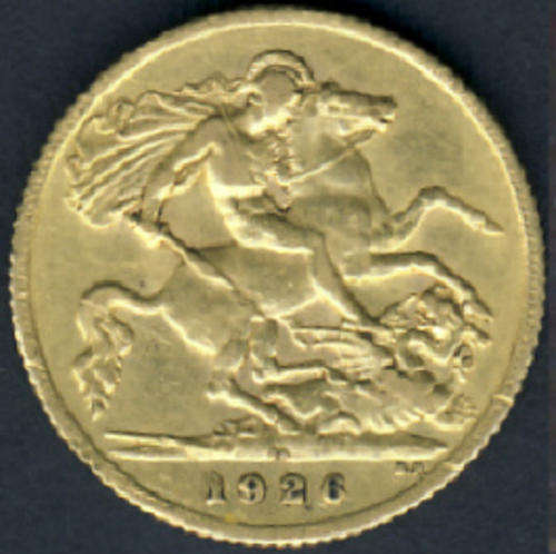 King George V: GOLD Half-Sovereign: 1926 (South Africa)
