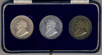 GOLD, SILVER and BRONZE: Paul Kruger Medallion PROOF set