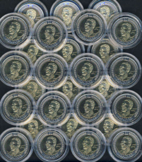 MINT STATE: Encapsulated 2008 Nelson Mandela R5 Birthday Coins (30 coins)