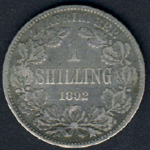 1892 ZAR Paul Kruger Shilling