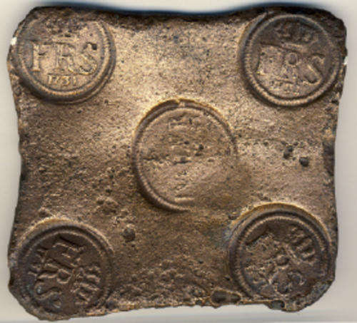 SHIPWRECK PLATE MONEY: Nicobar, sunk 1783 off False Bay, South Africa (!!...TRUE TREASURE...!!)