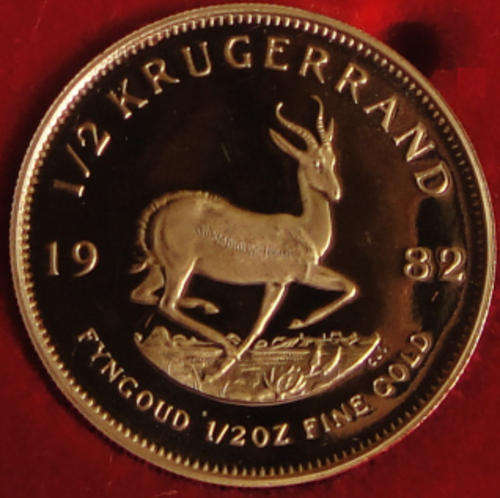 Half KRUGER RAND (1/2 Ounce) : Two available 1981 and 1982