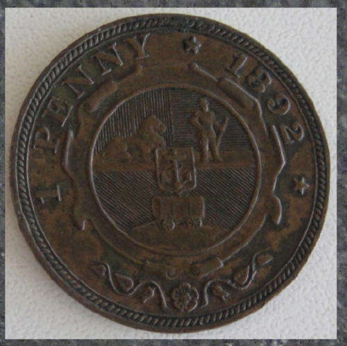 PAUL KRUGER Z.A.R. One Penny of 1892 (first year issue)