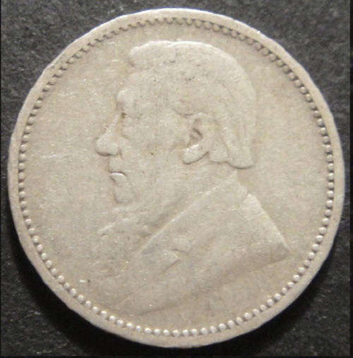 PAUL KRUGER Z.A.R. Tickey (silver 3d) of 1893