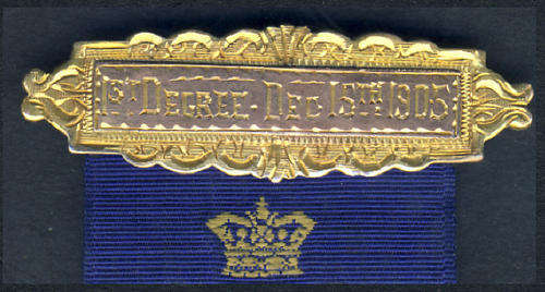 SOLID 9ct GOLD MEDAL: Edwardian period : 15 December 1905