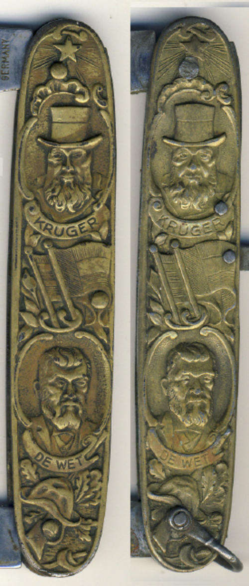 Two (2) different Paul Kruger / Christiaan de Wet Pocket Knifes