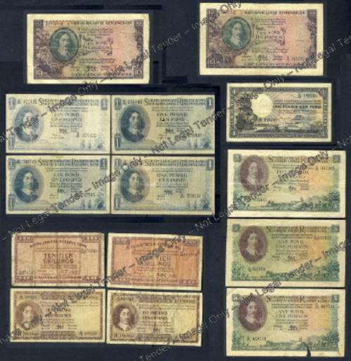 Collection of Bank Notes of the Union of South Africa (1940s and 1950s)