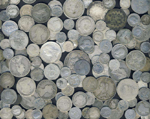 OVER Half a Kilogram of PURE SILVER being 0.550 kilogram of Sterling Silver: mostly Z.A.R. and Vict.