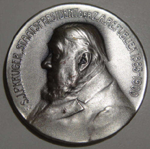 President PAUL KRUGER FUNERAL Medal 1904 (the RARE SILVER ISSUE)