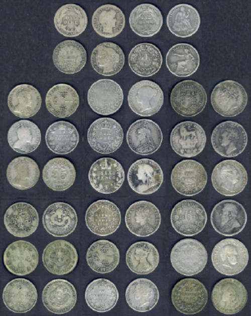 Twenty-Two (22) SILVER Sixpences (Victorian, ZAR, Edwardian etc. from 1824 onwards): Bid per Coin