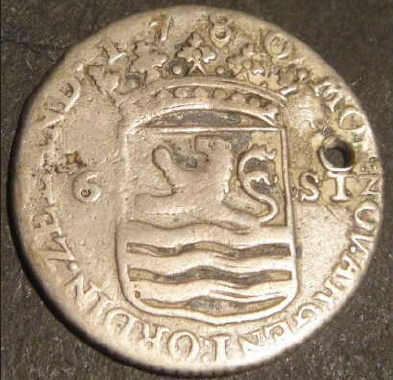 Scheepjes-Schelling of 6-Stuivers : Zeeland 1780 (VOC period)