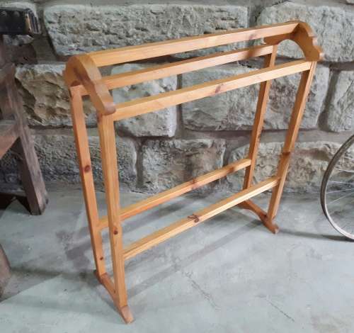 Oregon pine towel rail