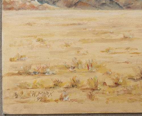 Original oil painting of a Quiver tree in Northern Cape / Namibia by A. MARX