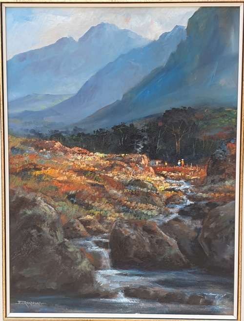 Original framed oil painting by JOHANN VAN RENSBURG