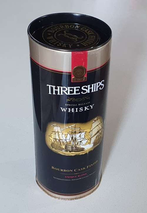 THREE SHIPS liquor tin for a bar as per photos