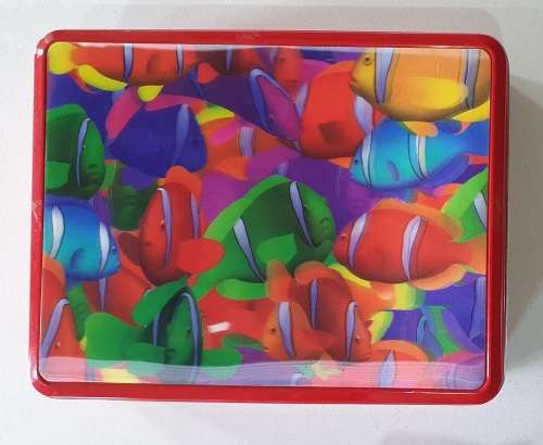 3d image fish tin as per photos