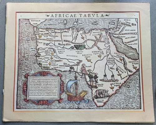 1540 Map of Africa - reproduction, as per photo.