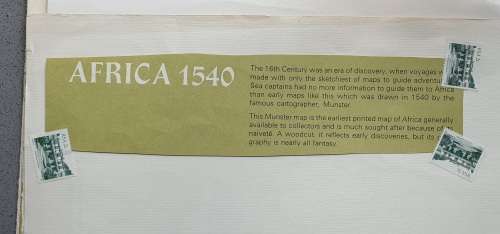 1540 Map of Africa - reproduction, as per photo.