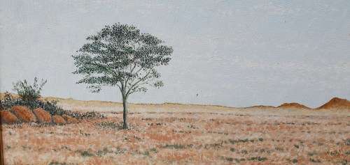 Oil painting by BASIL BARNETT of the Karoo