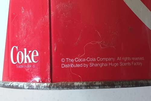 Coca Cola straw holder tin as per photos