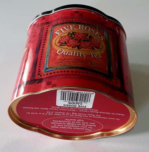Five roses tea tin as per photos