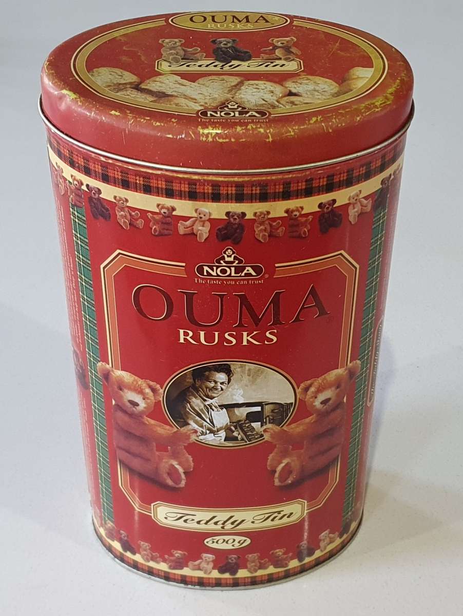 OUMA RUSKS bear tin as per photos