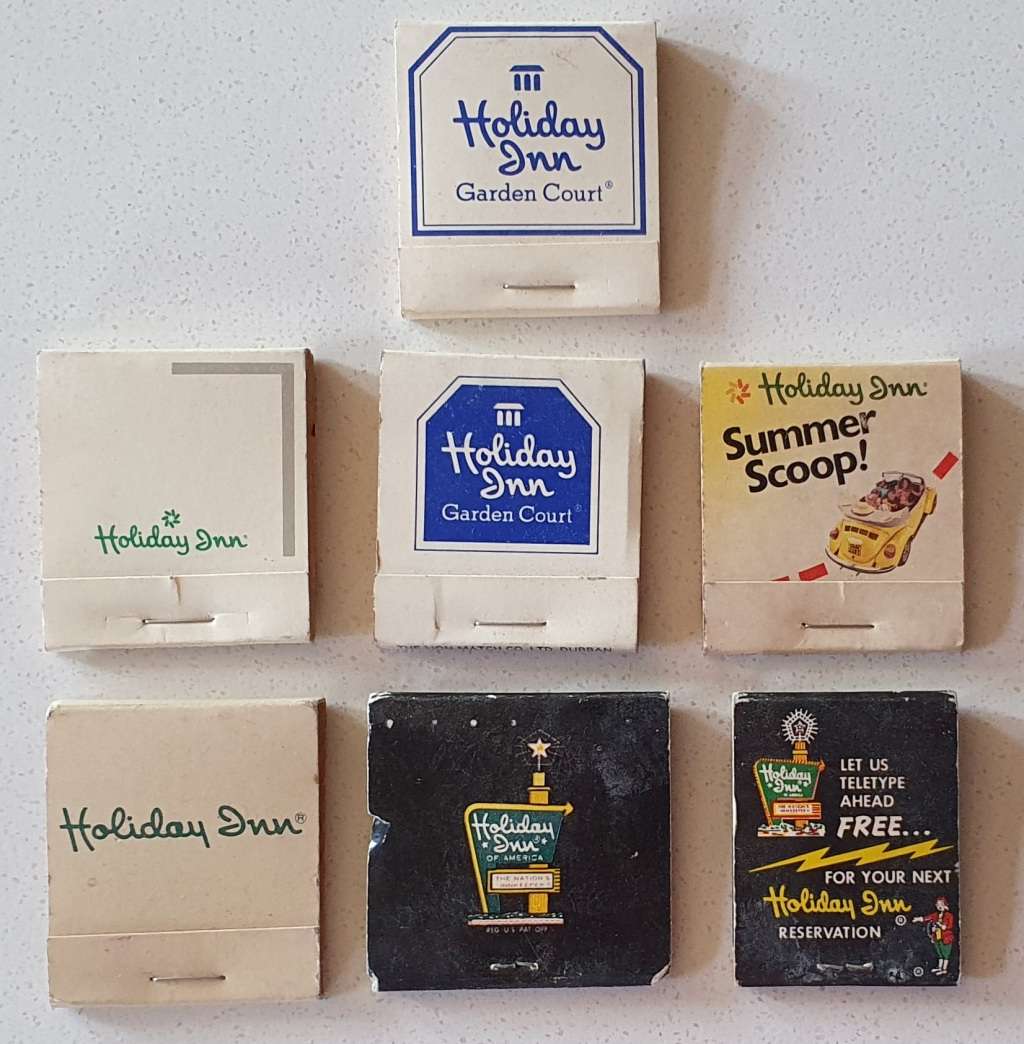 Set of 7 vintage HOLIDAY INN matchboxes as per photo
