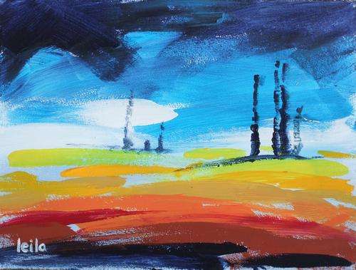 CRAZY R1 start for original LEILA painting!!!