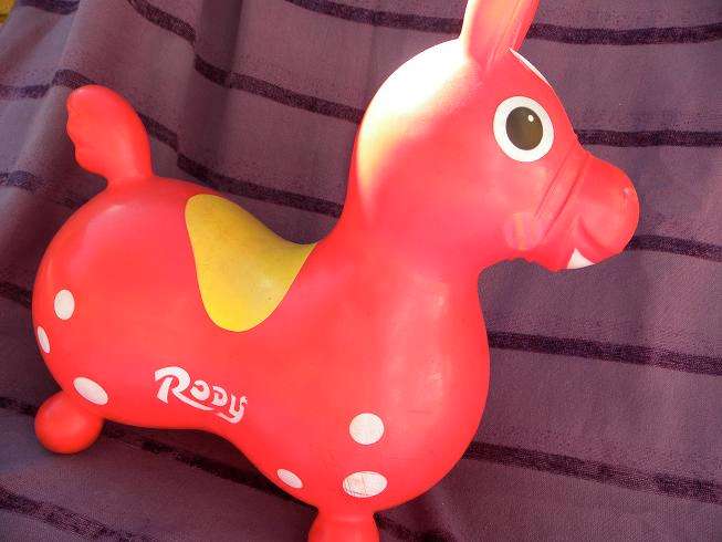 Red Bouncy Rody donkey for toddlers