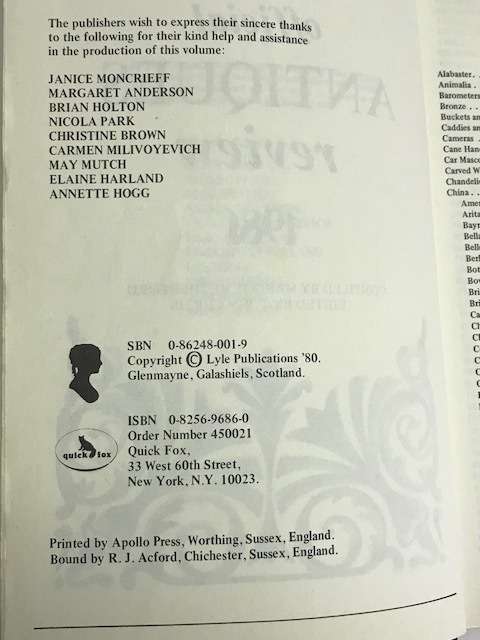 The Lyle official antiques review 1981 - CLEARANCE SALE      (#46)