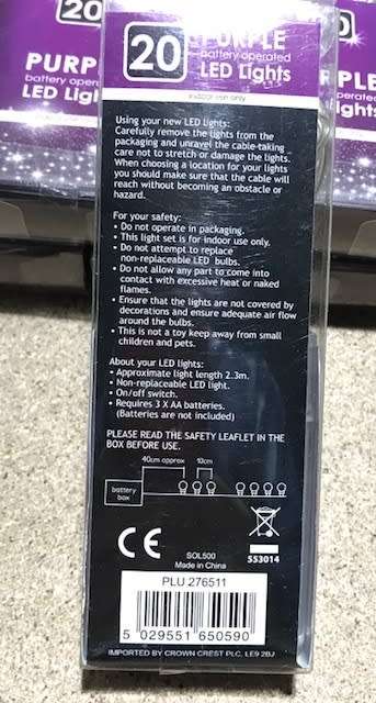 9 x Purple  LED Fairy Lights *LOT* *NEW*  - CLEARANCE SALE