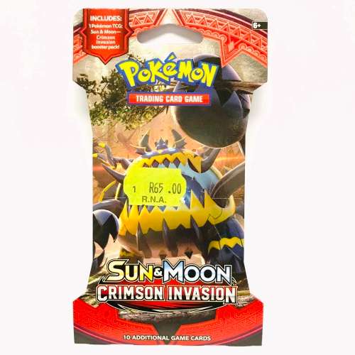 Pokemon Sun & Moon - Crimson Invasion Sleeved Booster Pack - Factory Sealed