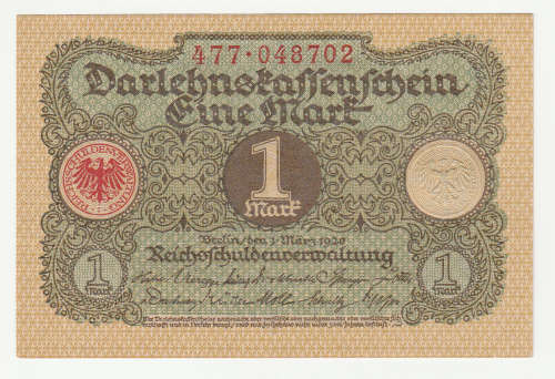 1920 German 1 Mark Berlin