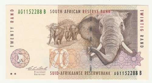 1993 South Africa CL Stals Type 9, Second Issue R20