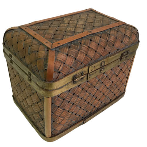 Woven Wooden Storage container 27x20x20cm
