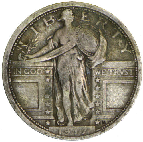 1917 Type 1 United States 25 Cent - F15