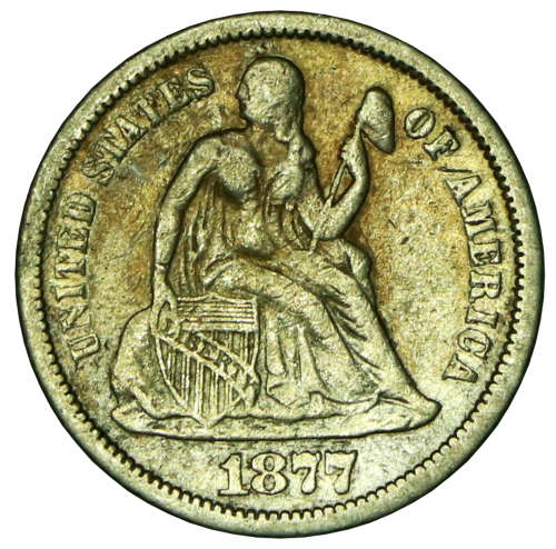 1877 United States Seated Liberty 1 Dime