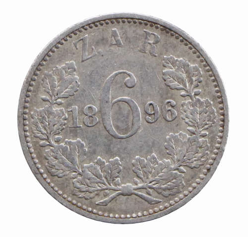 1896 South Africa ZAR 6 Pence