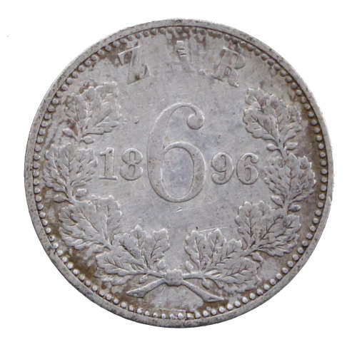1896 South Africa ZAR 6 Pence