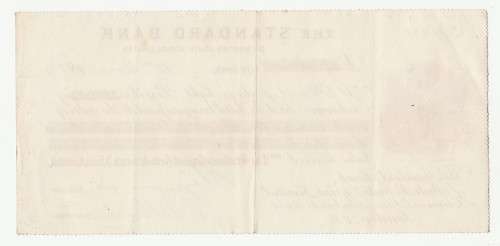 1882 The Standard Bank of British South Africa Limited £220 Cheque