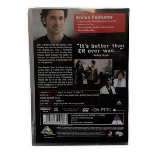 Grey's Anatomy Season 1 DvD