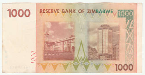 2007 Zimbabwe 1000 Dollars AA