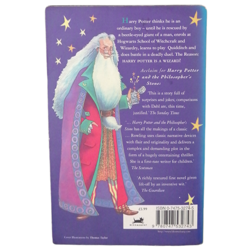 Harry Potter And The Philosopher's Stone by J. K. Rowling 1997 Softcover