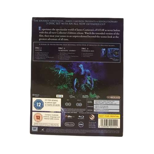 Avatar Extended Blu-Ray Dvd 3 Disc Collector`s Edition