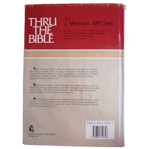 Thru The Bible Volumes 1-5 by J. Vernon McGee 1981-1983 Hardcover w/o Dustjacket (volume 1-2, 4-5)