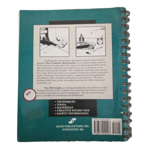 The Complete Metalsmith- An Illustrated Handbook by Tim McCreight 1991 Softcover