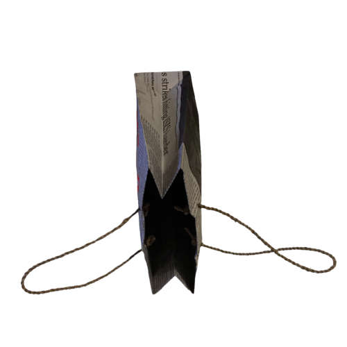 [19 x AVAILABLE] 50 Pack Upcycled Newspaper Gift Bags Handmade in Italy, Small 190x 160x 65mm