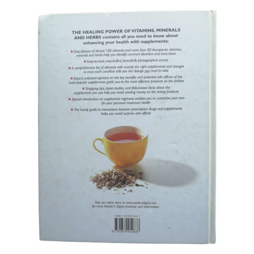 Reader`s Digest The Healing Power Of Vitamins, Minerals And Herbs 1999 Hardcover w/o Dustjacket