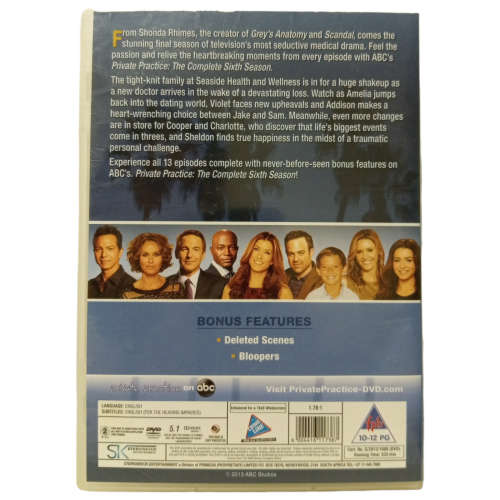 Private Practice: The Complete 6th Season DVD