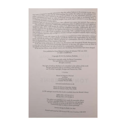 Money- Master The Game by Tony Robbins 2014 Softcover